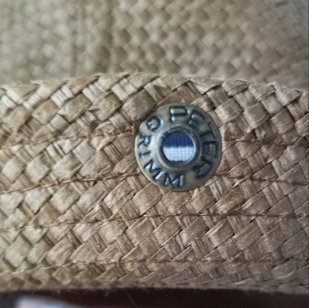 PETER GRIMM Paper Fedora with Striped Band - Picture 3 of 4